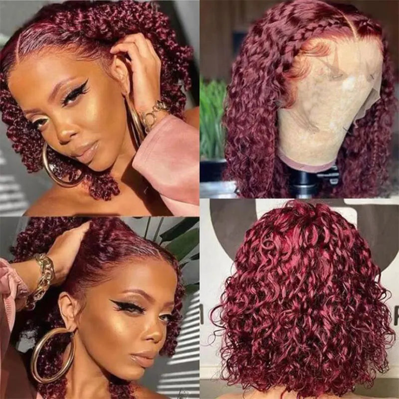 Short Bob Wigs J Kinky Curly Bob Wig