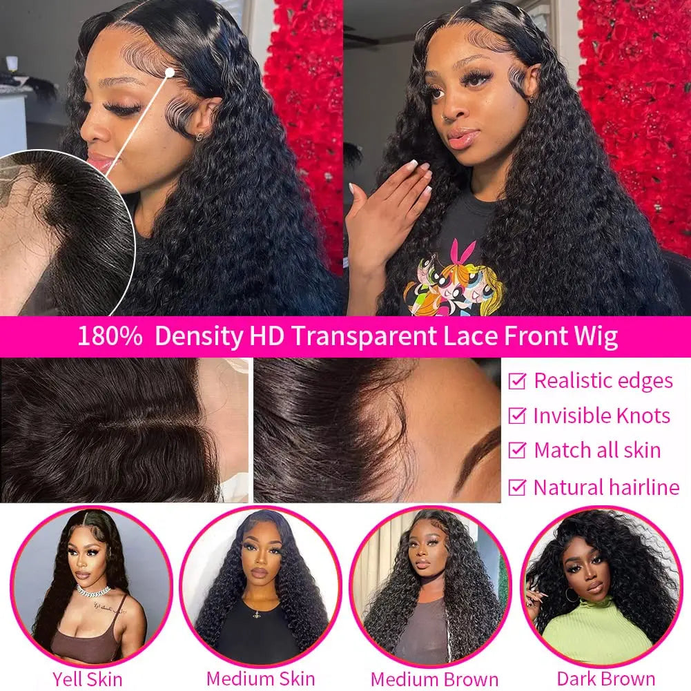 Loose Deep Wave Frontal Wigs For Women Curly