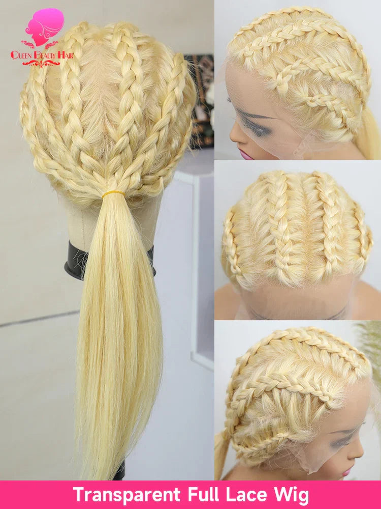 Full Lace Wig Human Hair Pre Plucked Blonde