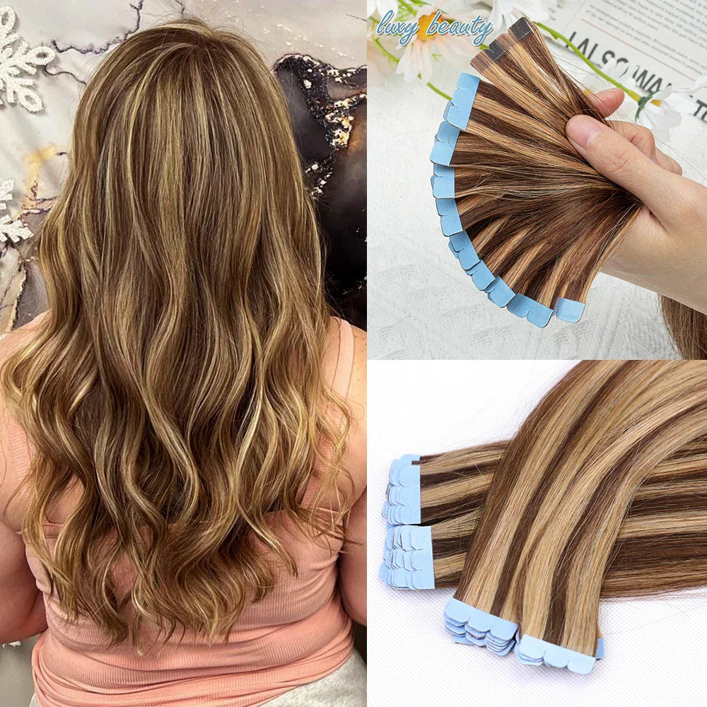 Mini Tape In Human Hair Extensions Double Side