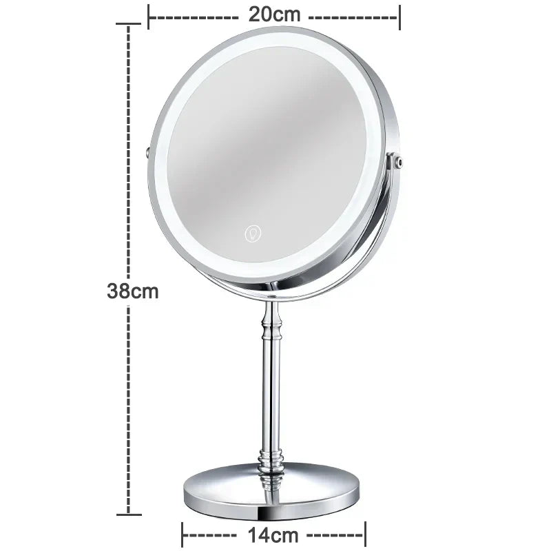 Makeup Mirror With Light Lamp X Magnifying Desktop