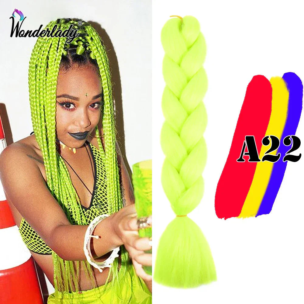 Wonderlady Color Long Colored Braiding Hair Jumbo Braids