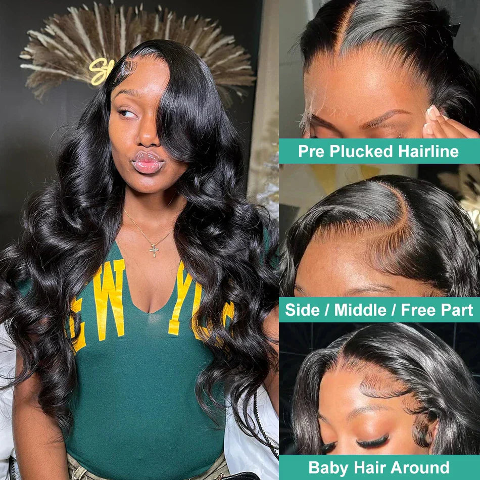 Hd Transparent Body Wave Lace Front Wig