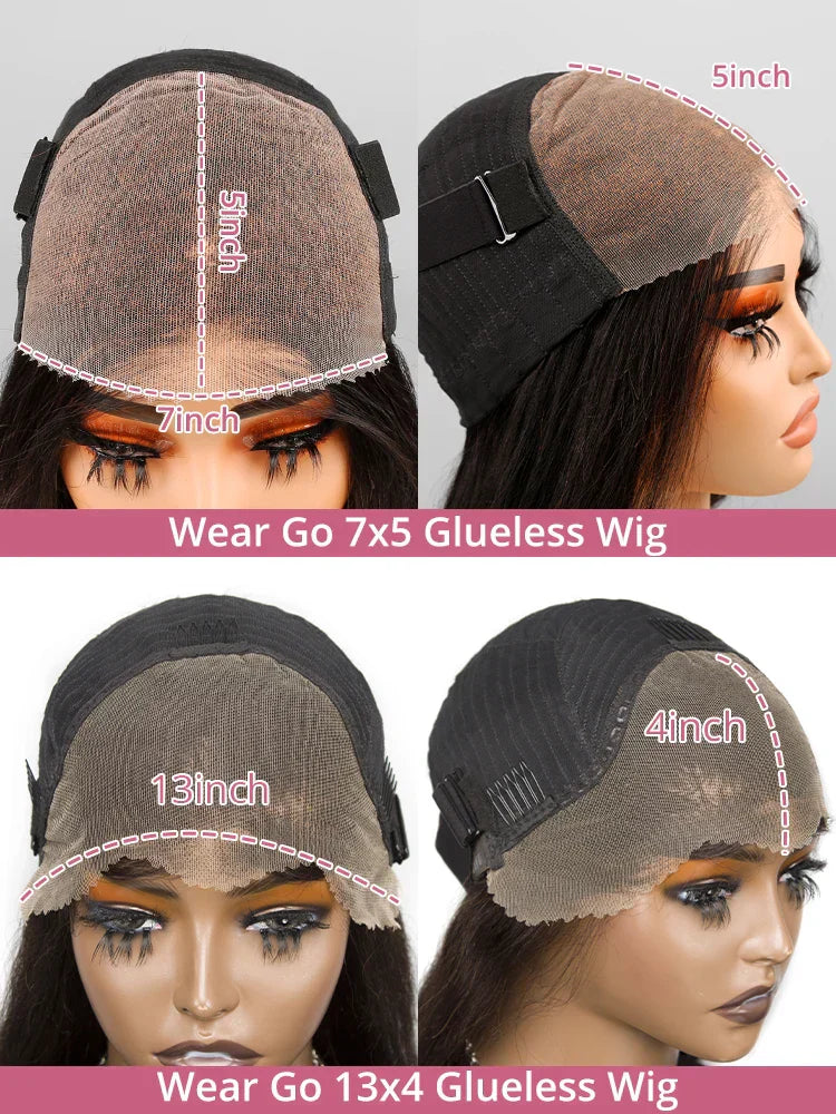 Highlight Ombre Curly Glueless Wig Human Hair