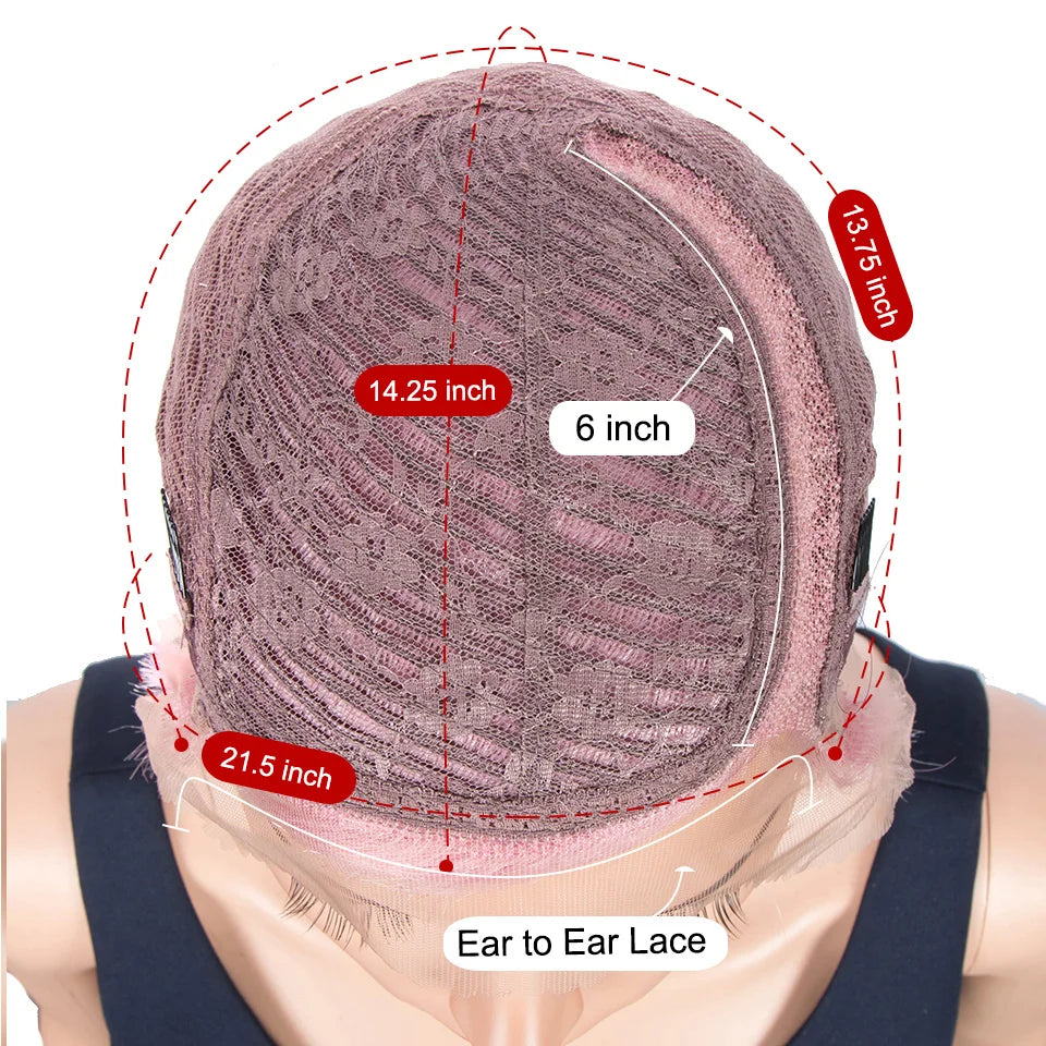 Trueme Short Pixie Cut Lace Wig Colored Brazilian