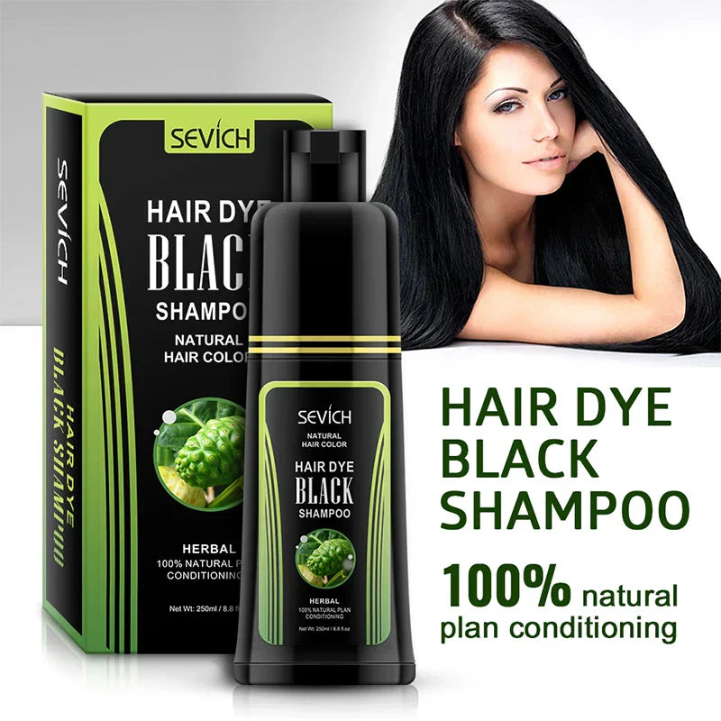 Sevich Natural Organic Fast Hair Dye Shampoo Black