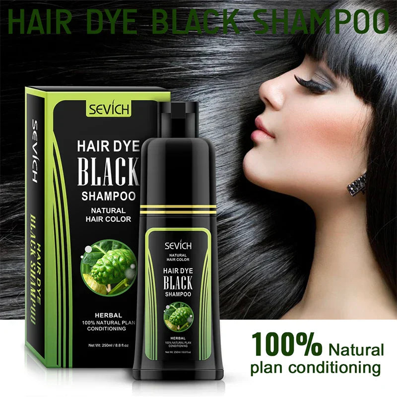 Sevich Natural Organic Fast Hair Dye Shampoo Black