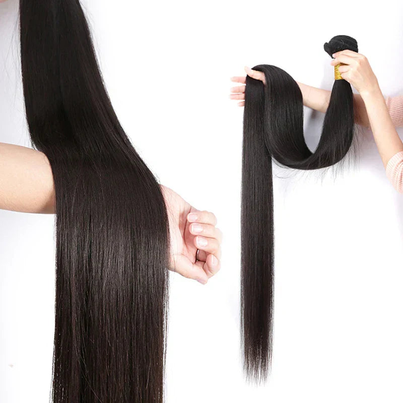 Human Hair Bundles Natural Black Color Brazilian Hair