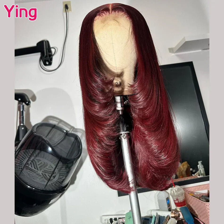 Ying Hair Dark Burgundy Lace Front Wig