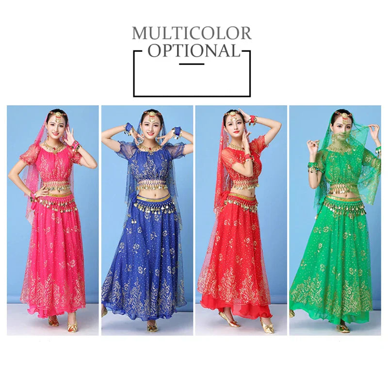 New Bollywood Costume Set Belly Dance Performance Clothes
