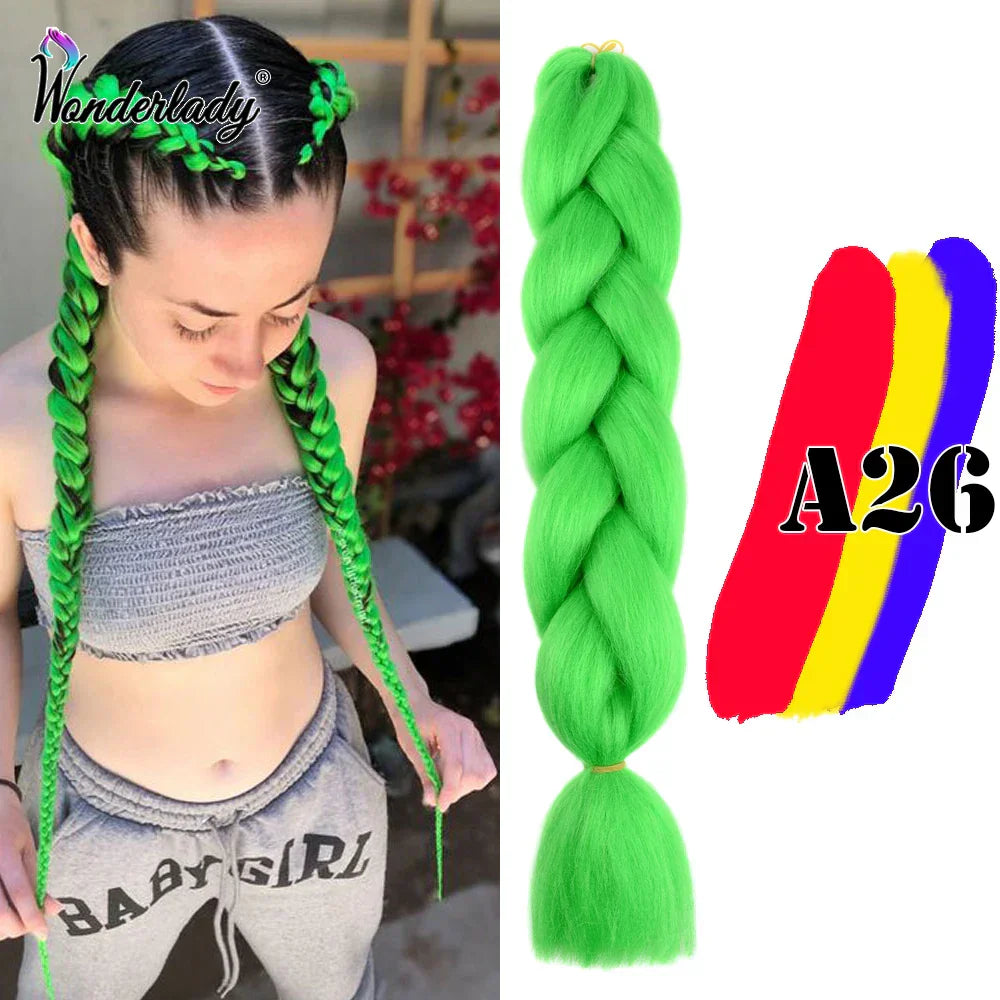 Wonderlady Color Long Colored Braiding Hair Jumbo Braids