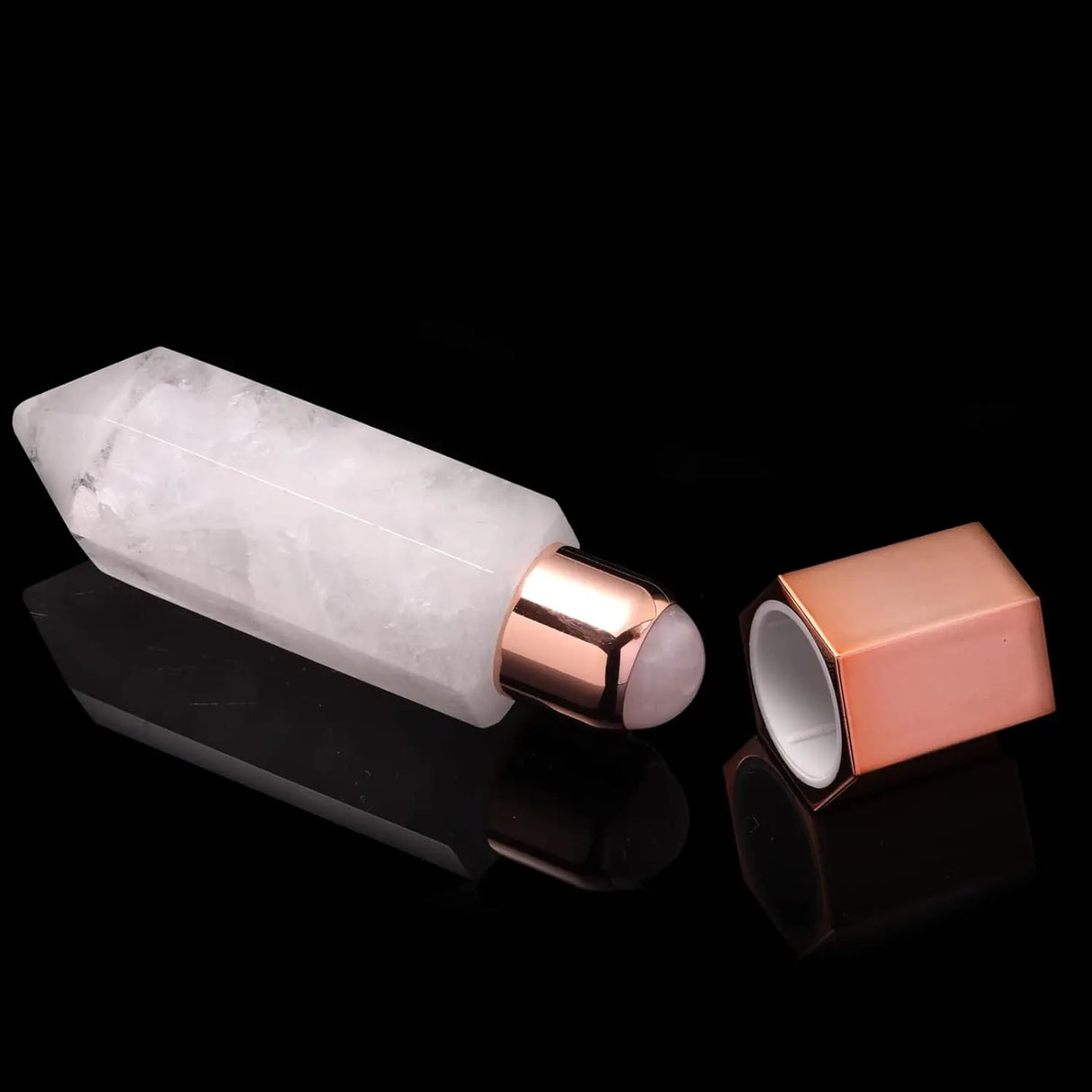 Rose Quartz Crystal Essential Oil Roll Bottle Beauty