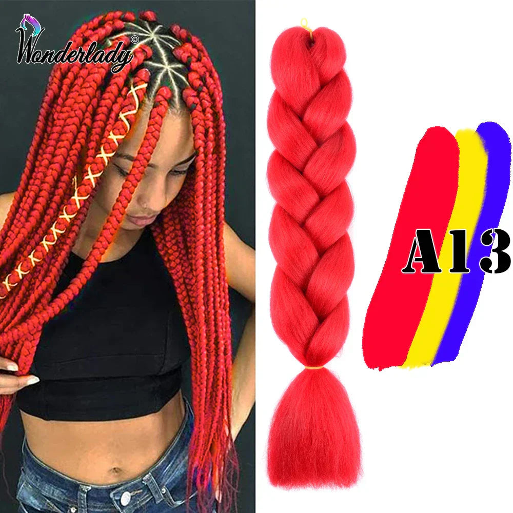 Wonderlady Color Long Colored Braiding Hair Jumbo Braids