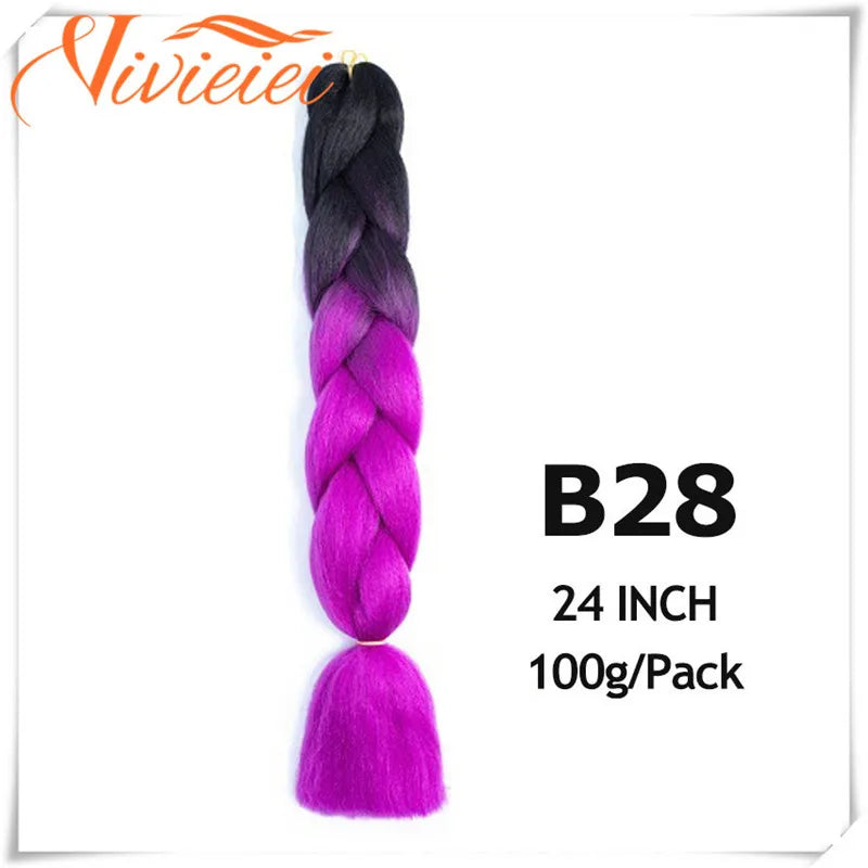 Pink Ombre Jumbo Braids Hair Extensions