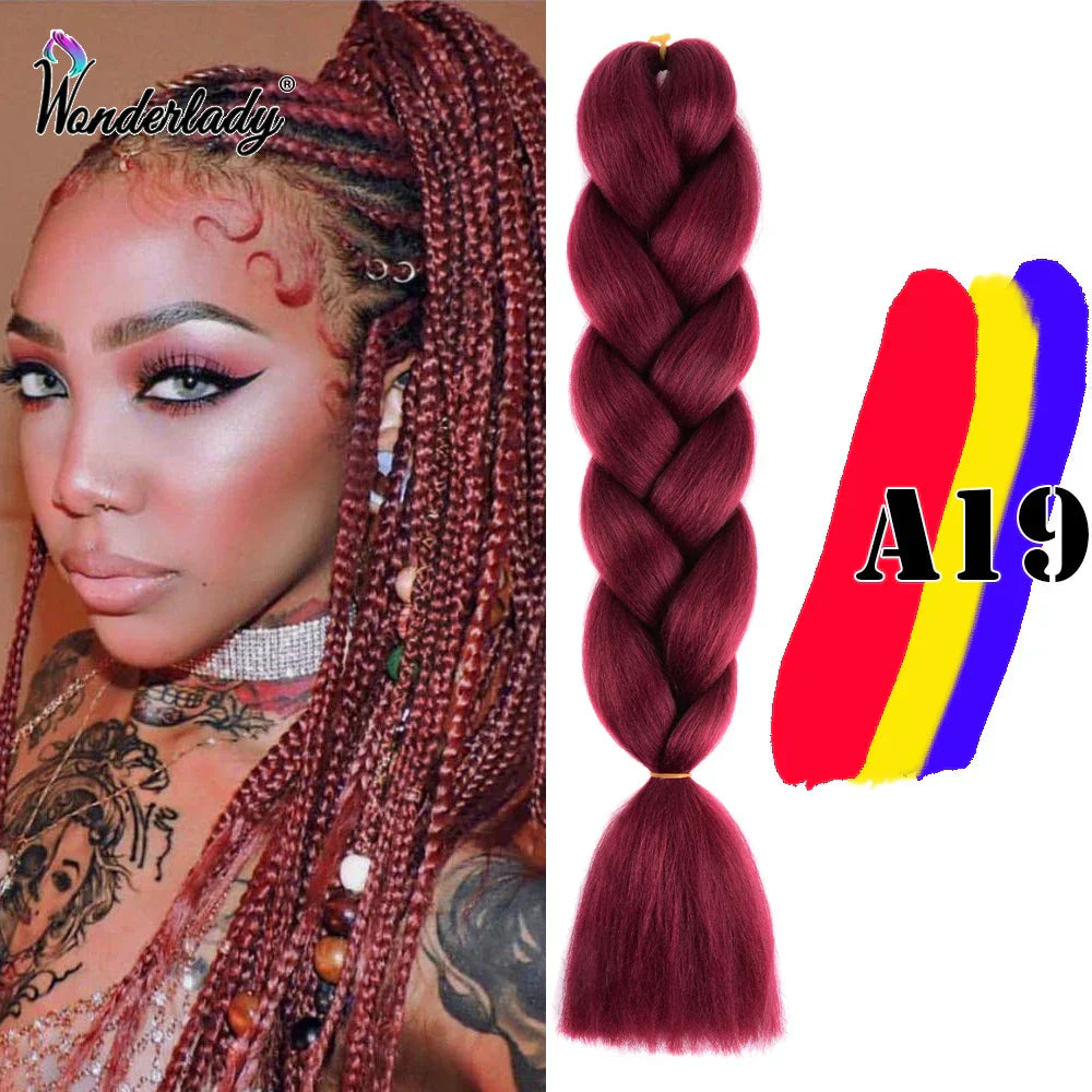 Wonderlady Color Long Colored Braiding Hair Jumbo Braids