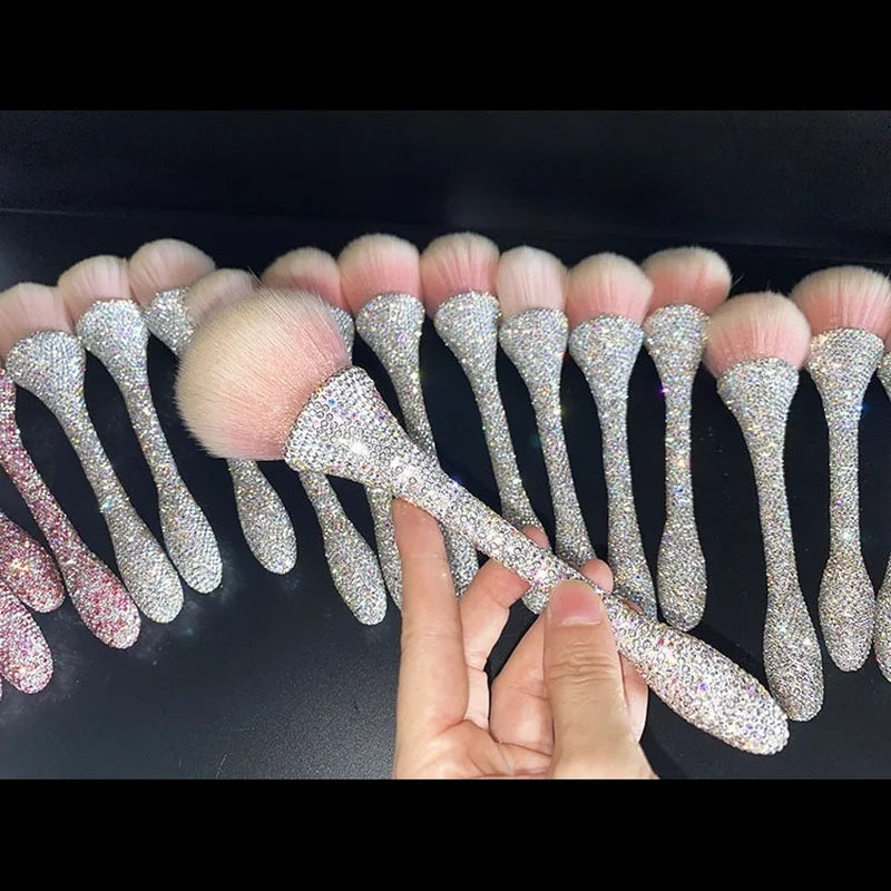 Gold Diamond Makeup Brushes Cosmetic Makeup Brushes