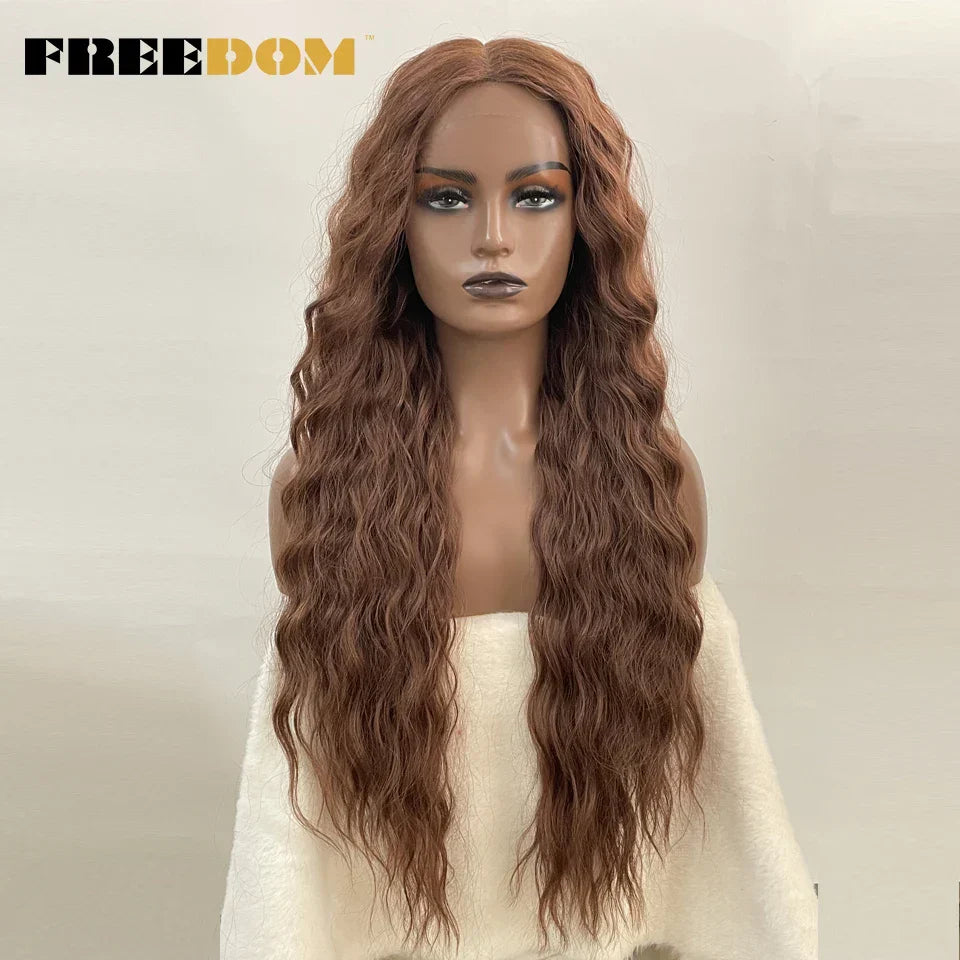 Freedom Synthetic Lace Wig Long Deep Wavy Ombre