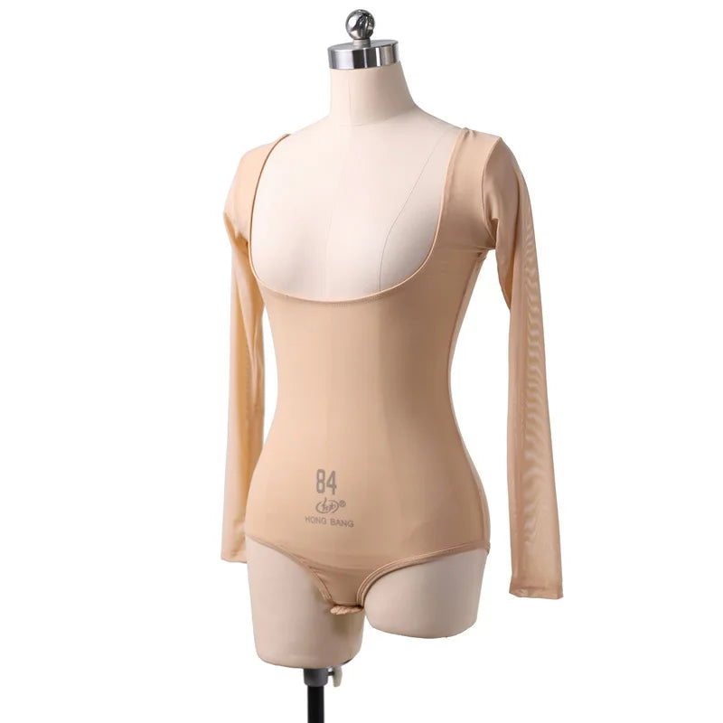 Long Sleeve Bodycon Gauze Top Sheer Pure Mesh