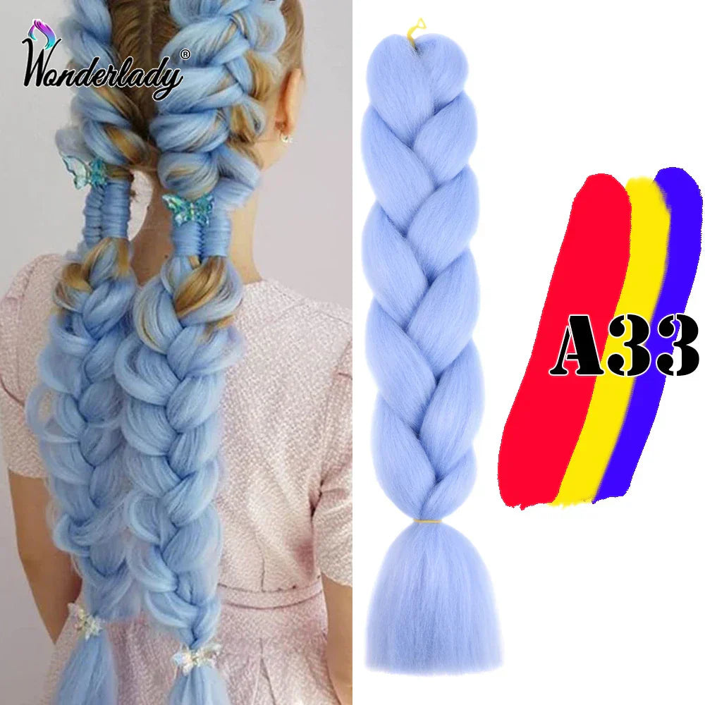 Wonderlady Color Long Colored Braiding Hair Jumbo Braids