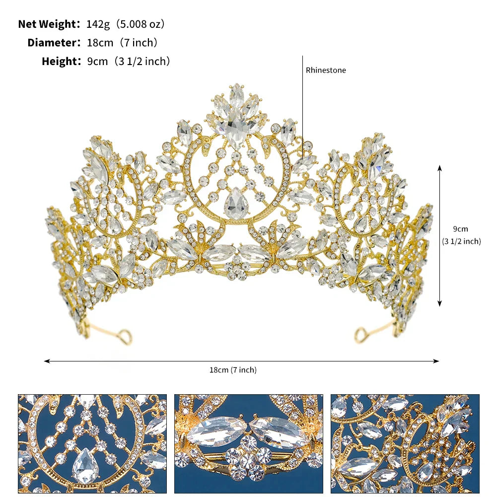 Rhinestone Tiaras And Crowns Crystal Bridal Wedding Hair