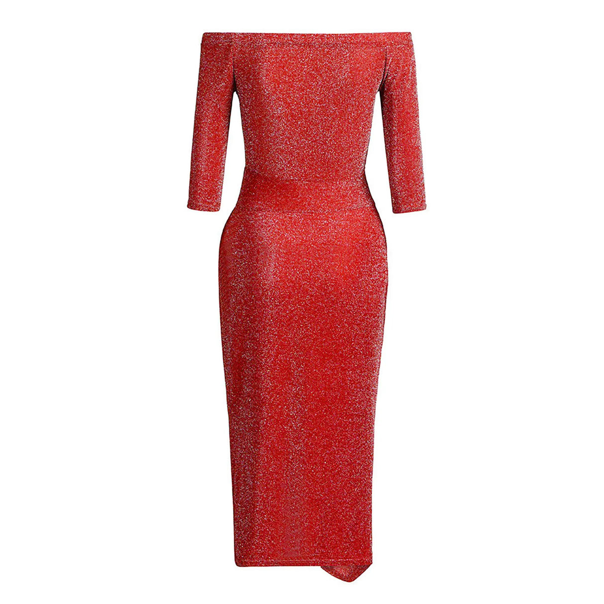 Women' Fashion Sexy Strapless High Slit Tight Dress