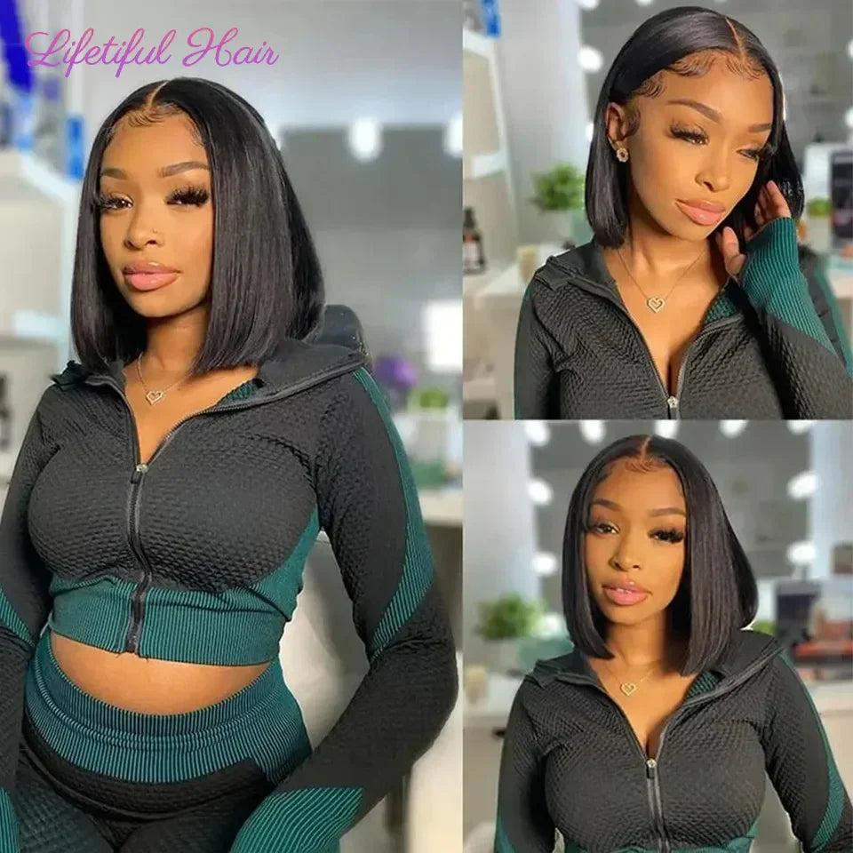 Glueless Bob Hair Wig Human Hair Ready To