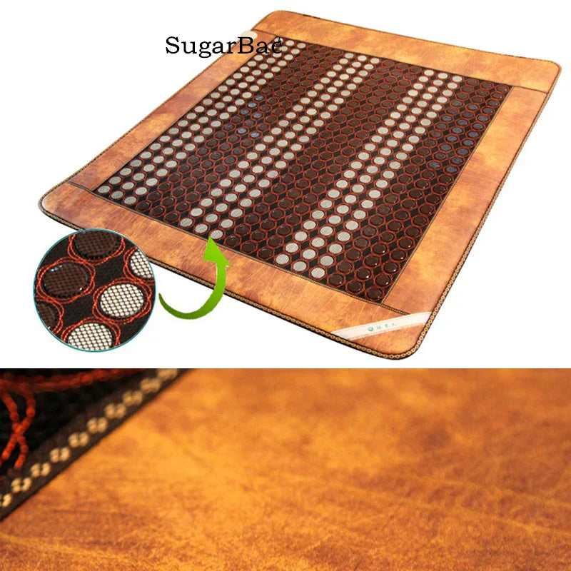 Heated Bed Cushion Tourmaline Jade Stone Mattress