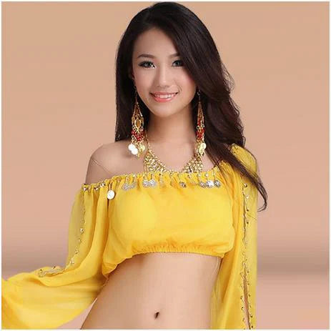 New Arrival Crystal Cotton And Mesh Belly Dance