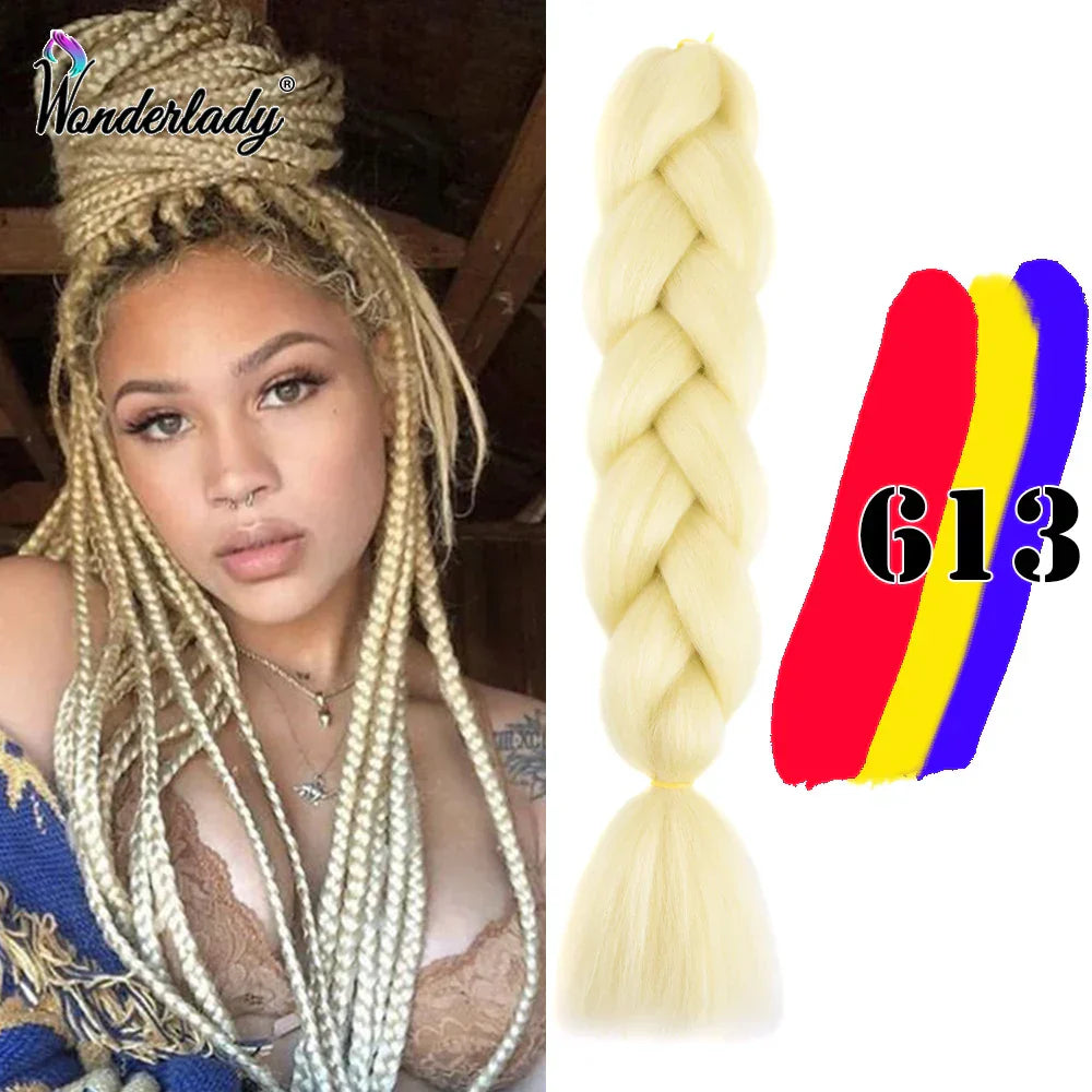 Wonderlady Color Long Colored Braiding Hair Jumbo Braids