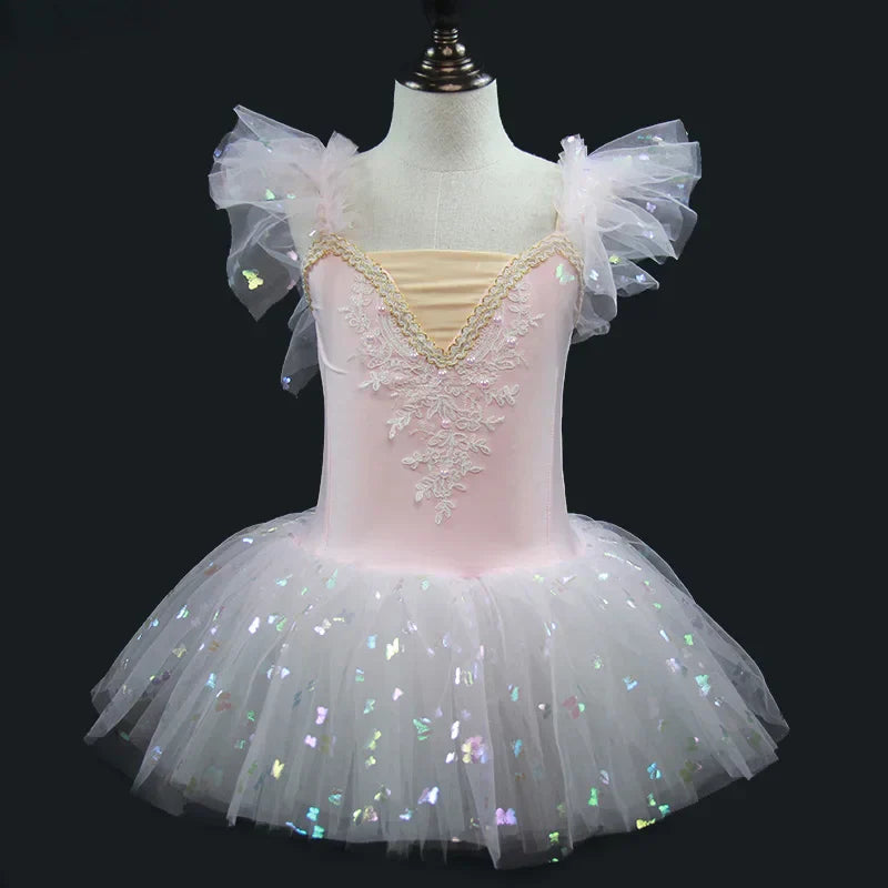New Ballerina Fairy Prom Party Costume Kids Blue