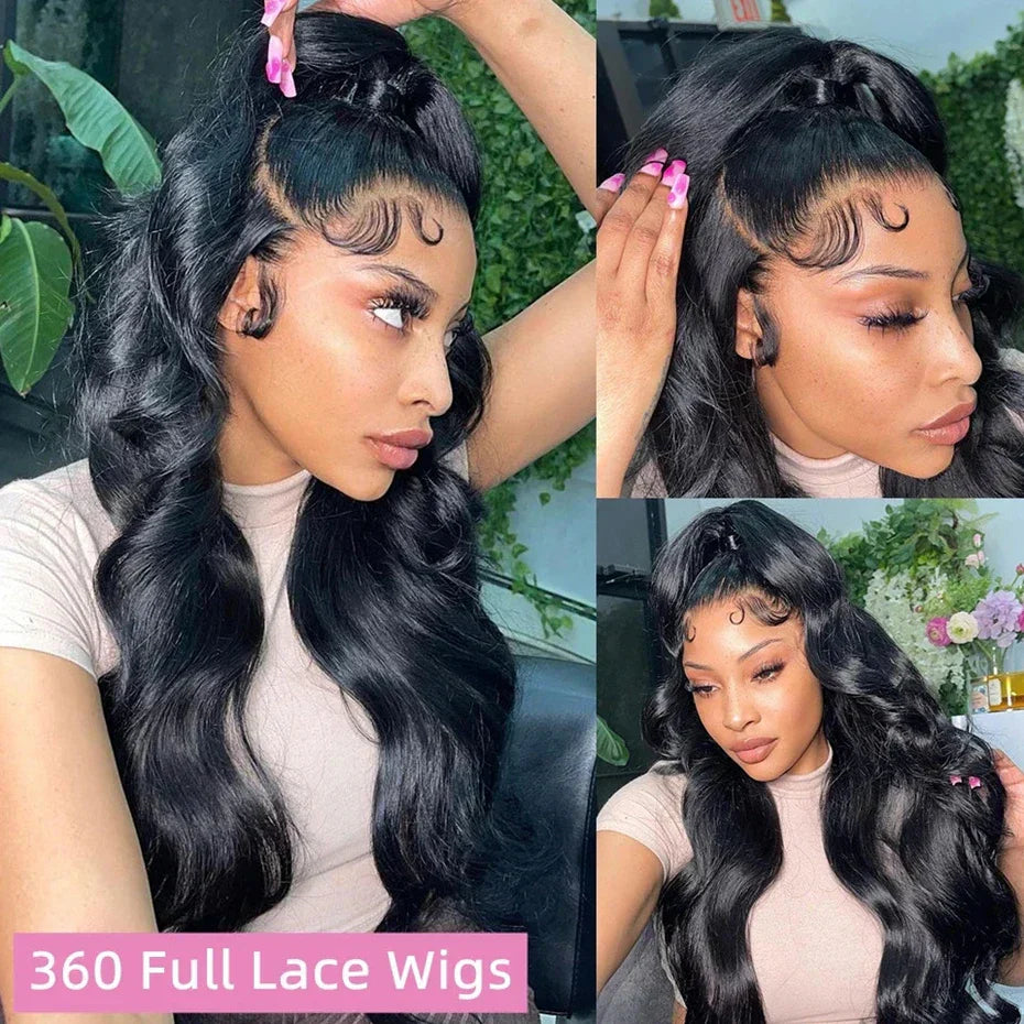 Body Wave Lace Wig Human Hair Pre Plucked