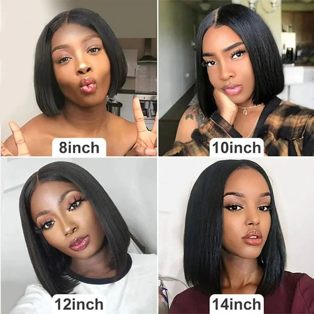 Lace Front Bob Wig Pre Pluckes