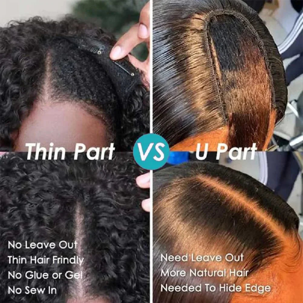 Part Wig Human Hair No Leave Out