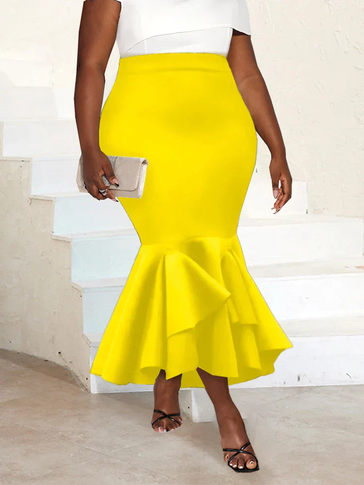 Plus Mermaid Skirt Women Tight Package Hip High