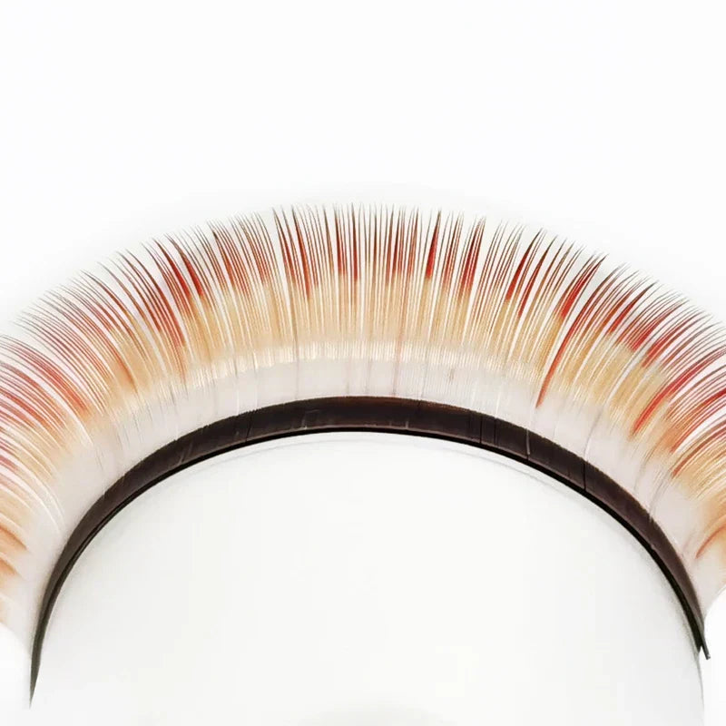 Ombre White Green Blue Purple Color Eyelash Extension