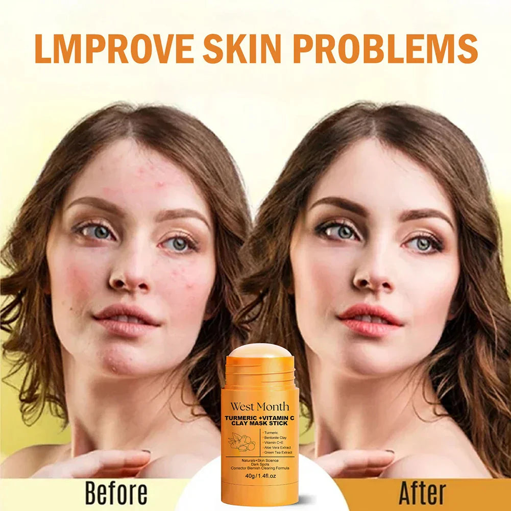 Organic Turmeric Mask Stick Healing Clay Pore Cleansing