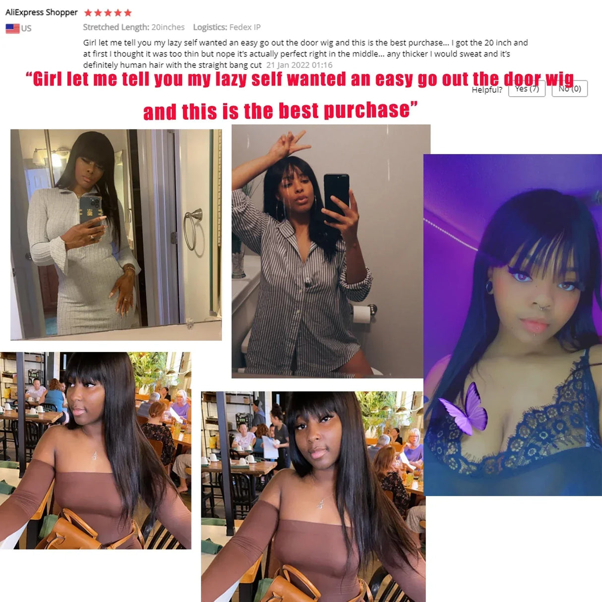 Wig With Bangs Fringe Wigs Human Hair Wig