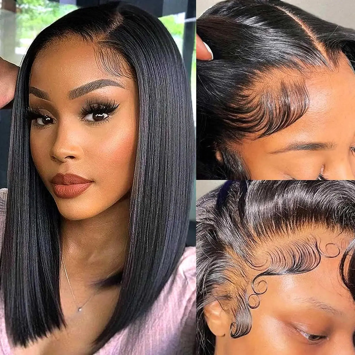 Virgin Hair Short Bob Wig X Transparent Lace