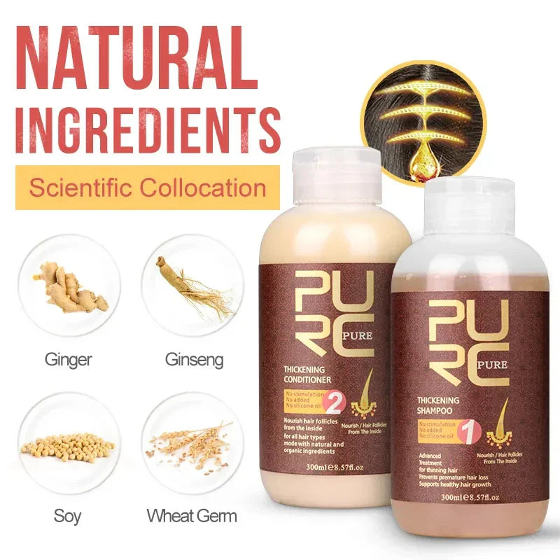 Purc Ginger Shampoo Set Anti Hair Loss Fast
