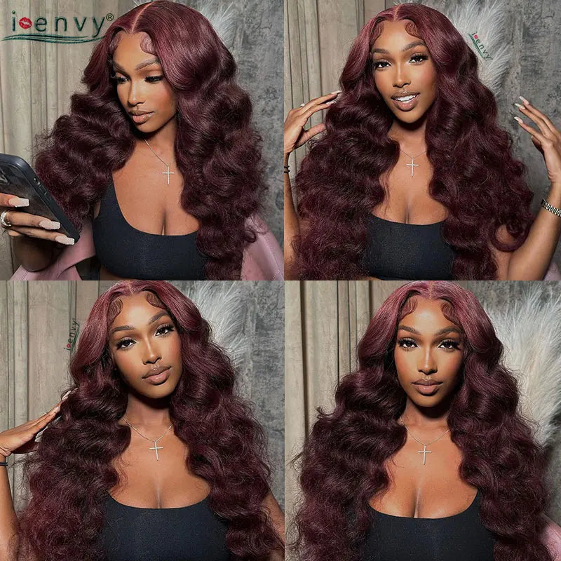 Burgundy Lace Front Wig Body Wave