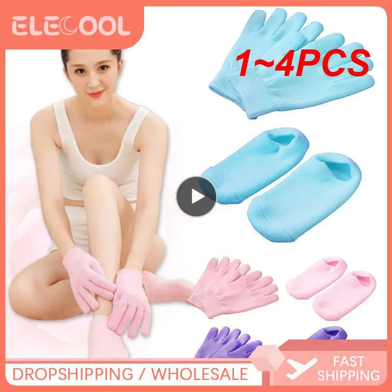 Reusable Spa Gel Socks Moisturizing Whitening Exfoliating