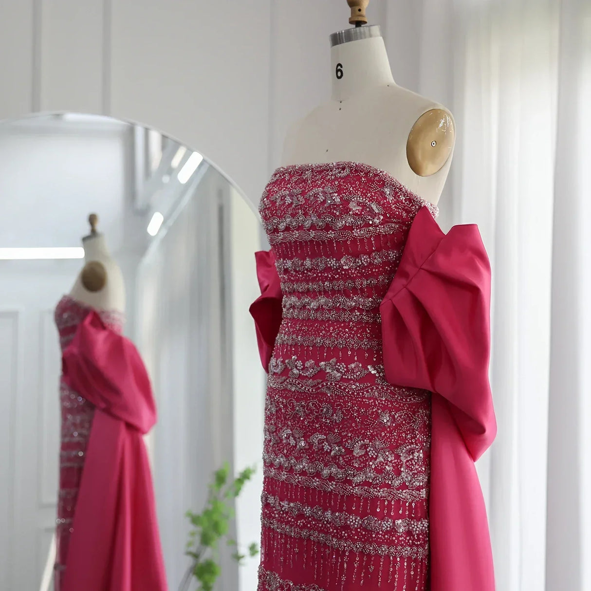 Sharon Said Luxury Dubai Sage Green Evening Dresses