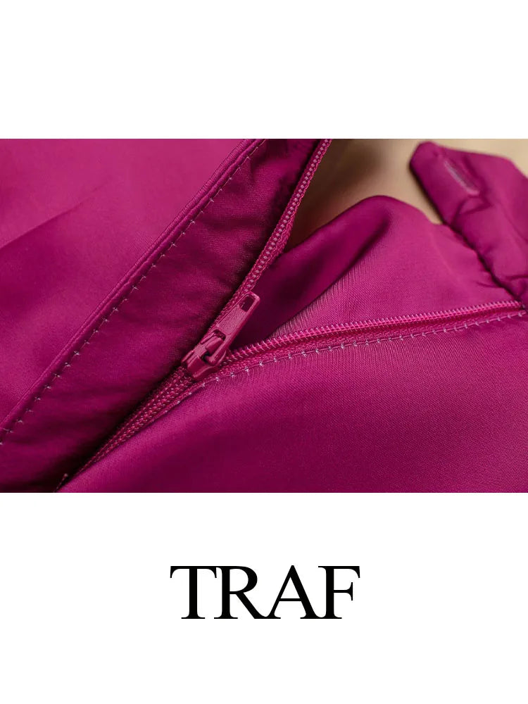 Traf Women'S Fashion Autumn Suit Tie Dye Turn-Down