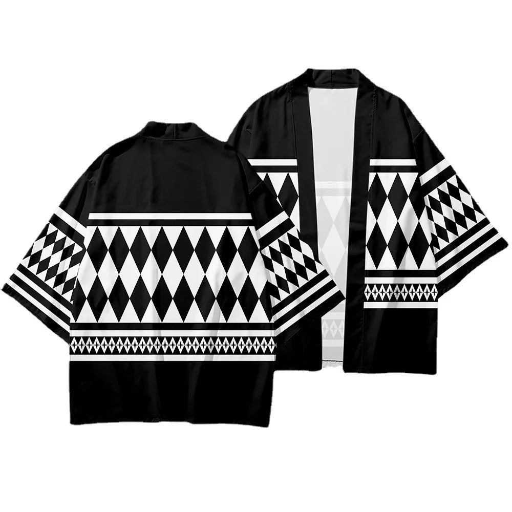 Tokyo Revengers Cosplay Cloak Anime Black White Top