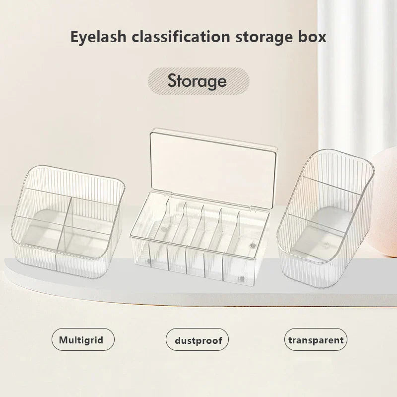 Transparent Eyelashes Extension Tools Storage Box Lashes Accessories