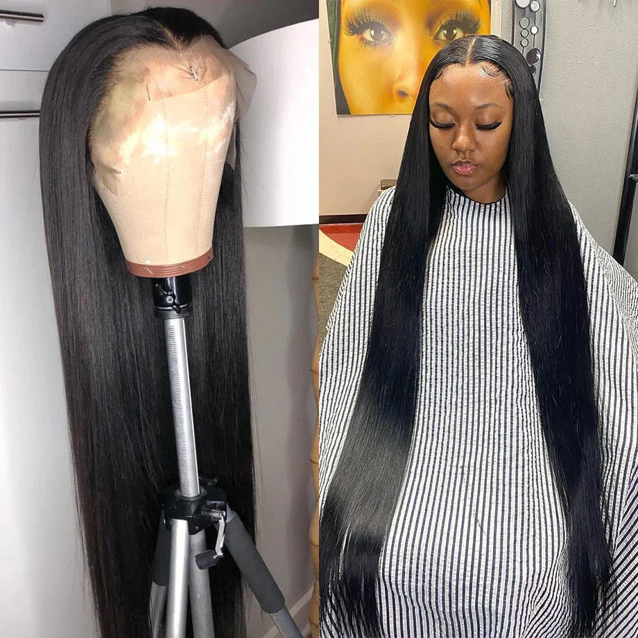 Straight Hd Lace Front Wig Brazilian Glueless Frontal