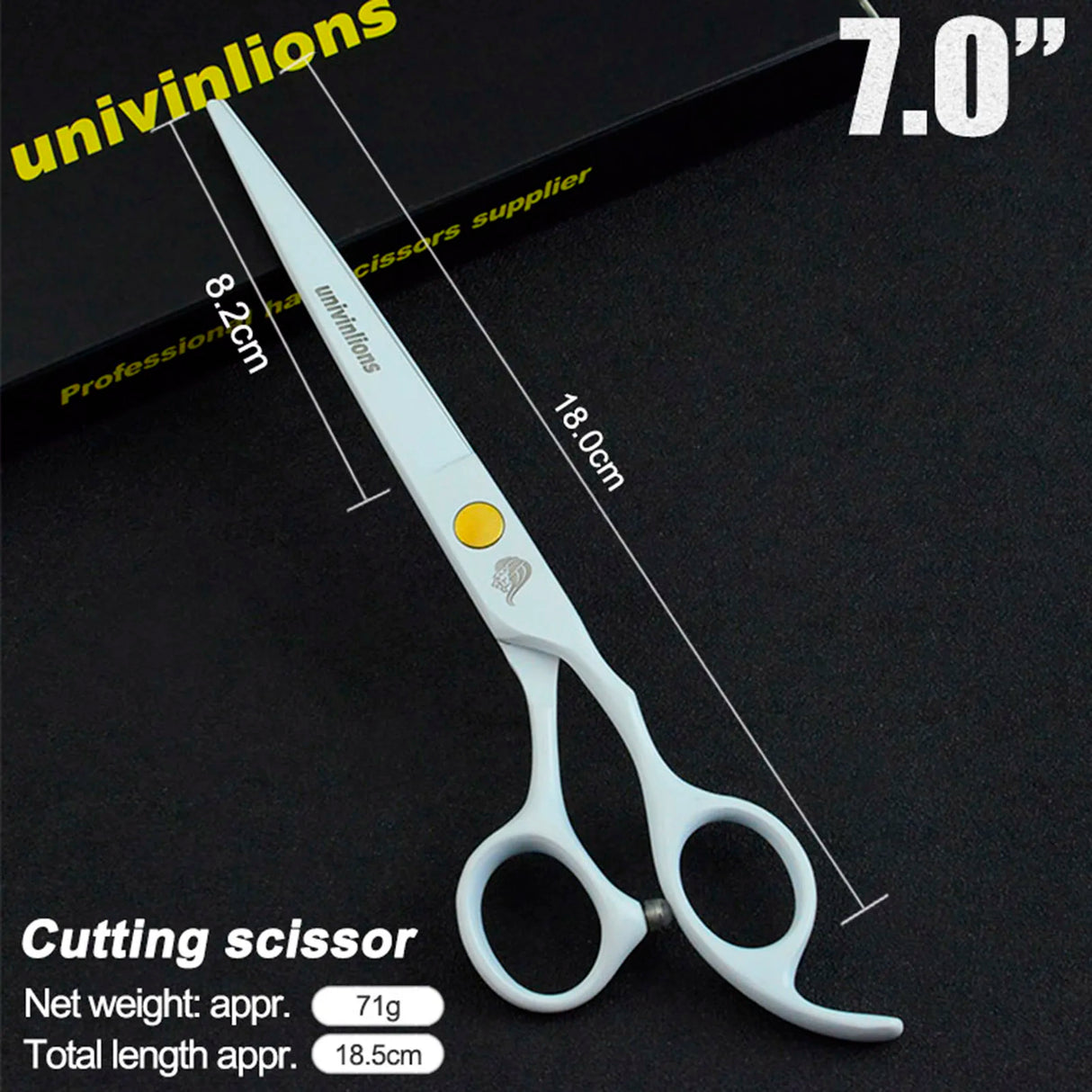 White Curved Scissors Pet Grooming Scissors
