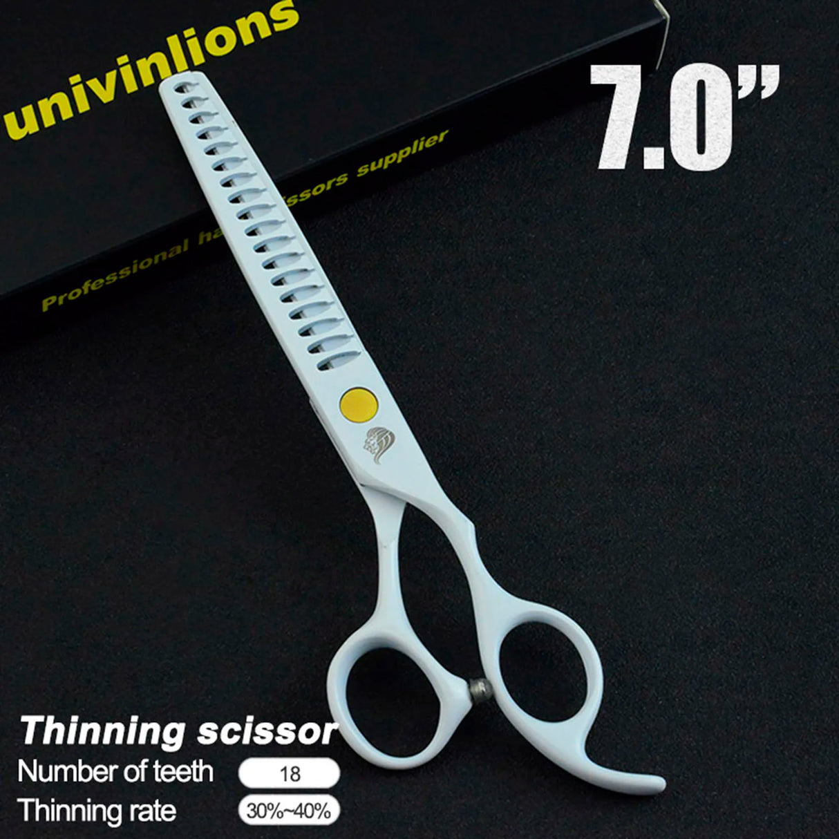 White Curved Scissors Pet Grooming Scissors
