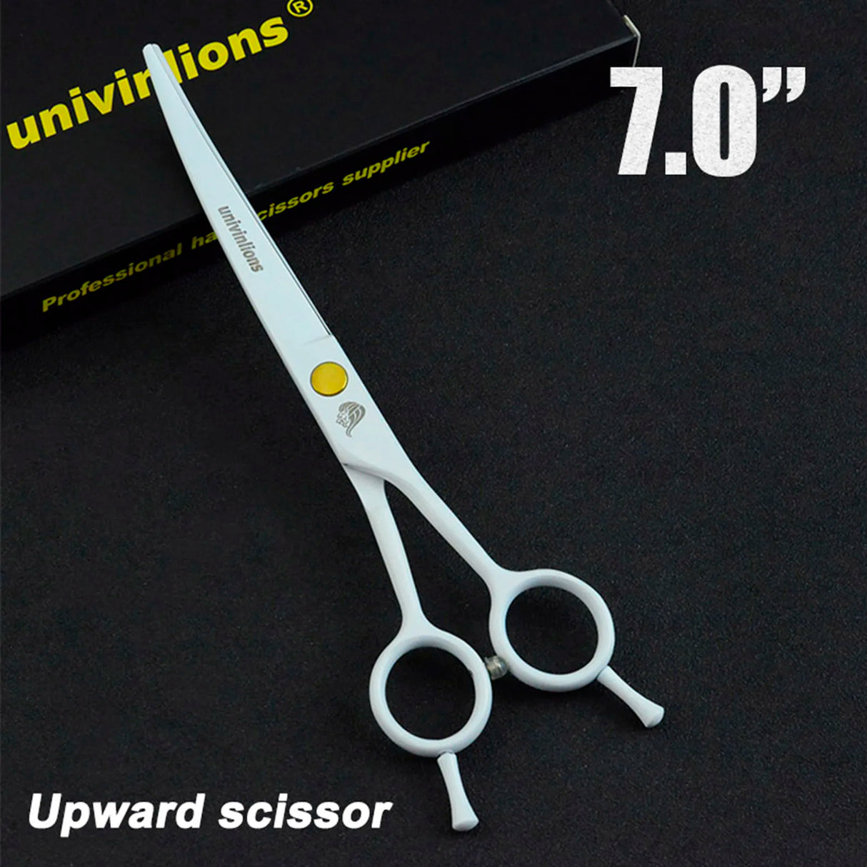 White Curved Scissors Pet Grooming Scissors