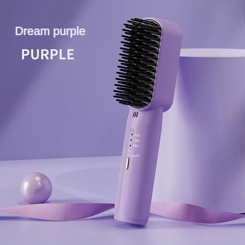 Wireless Hair Straighteners Mah Mini Hot Comb Dryer